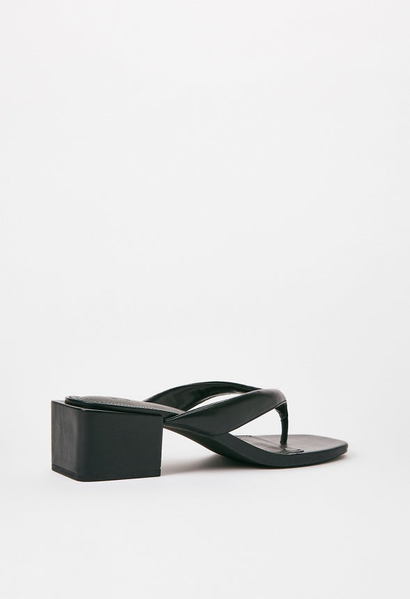Aya Block Heeled Sandal Black