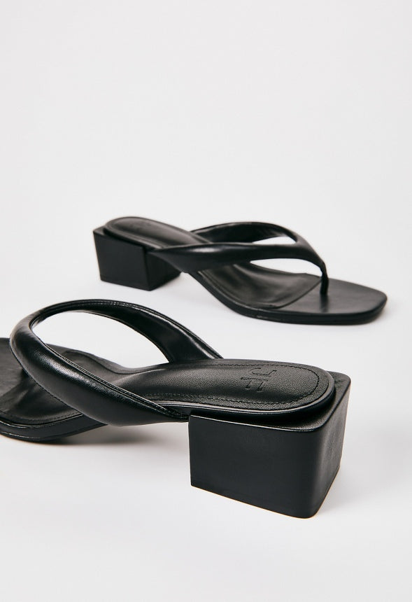 Aya Block Heeled Sandal Black