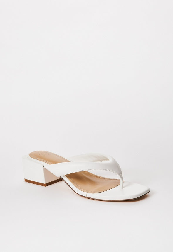 Aya Block Heeled Sandal Bright White