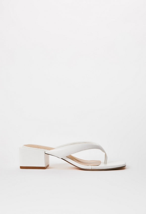 Aya Block Heeled Sandal Bright White