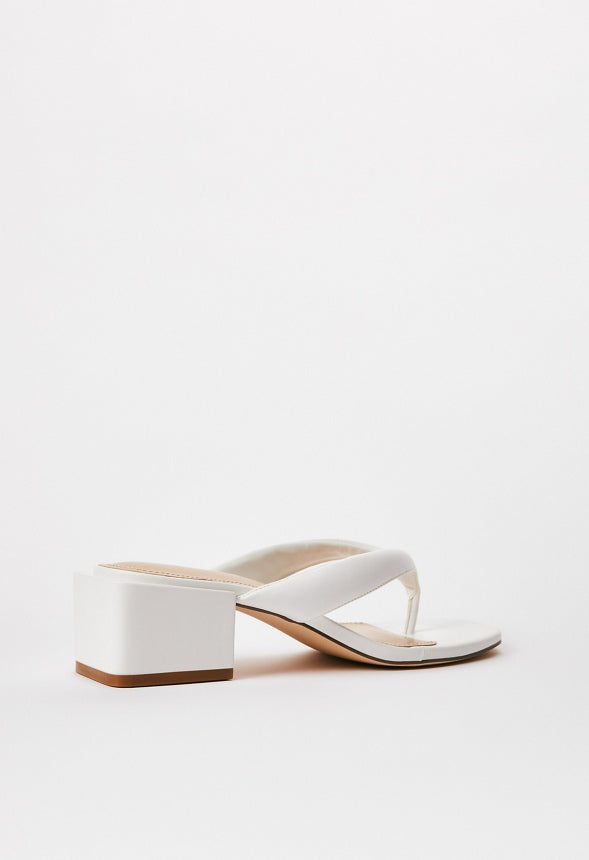 Aya Block Heeled Sandal Bright White