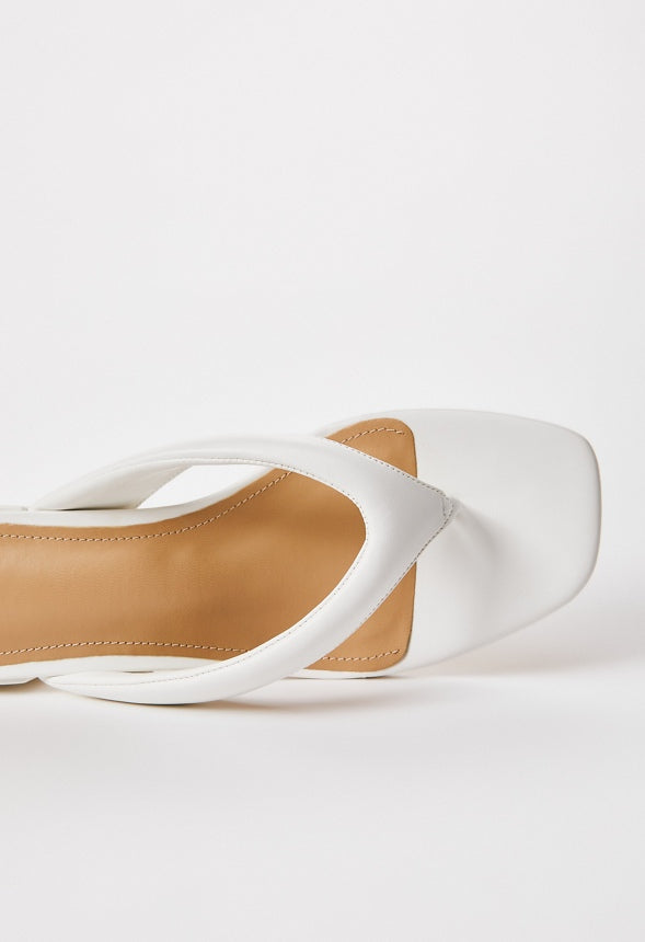 Aya Block Heeled Sandal Bright White
