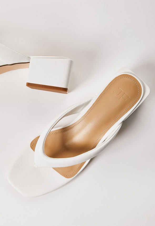 Aya Block Heeled Sandal Bright White