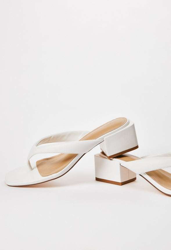 Aya Block Heeled Sandal Bright White