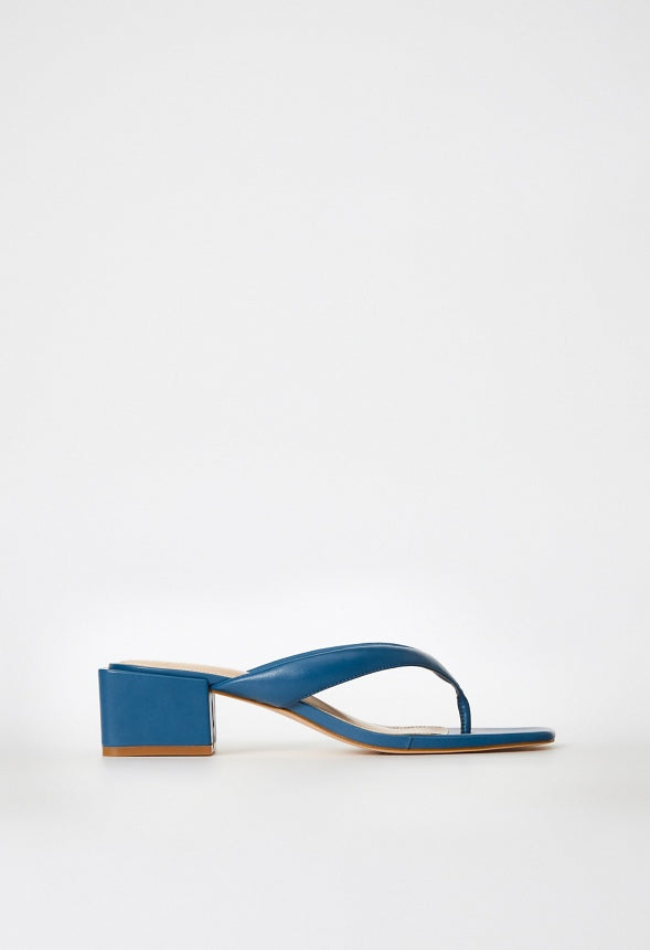 Aya Block Heeled Sandal Blue Ashes