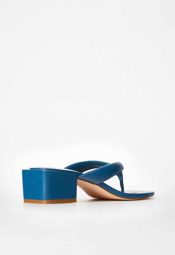 Aya Block Heeled Sandal Blue Ashes