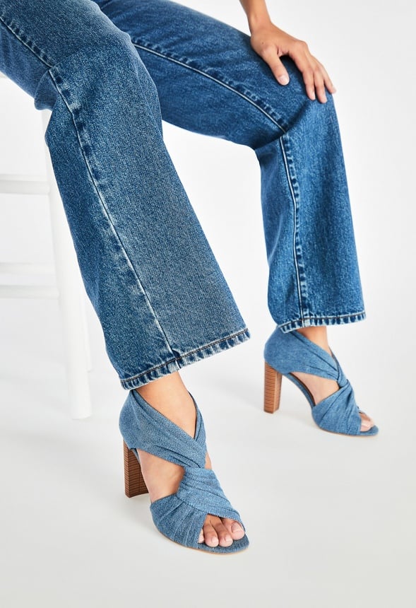 Ellie Heeled Sandal Medium Denim