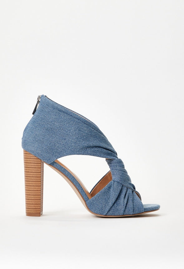 Ellie Heeled Sandal Medium Denim