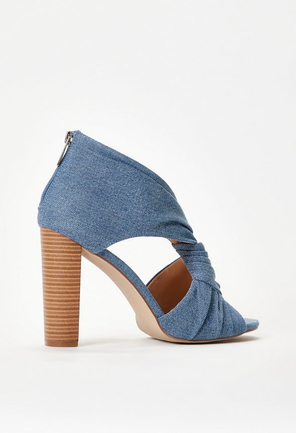 Ellie Heeled Sandal Medium Denim