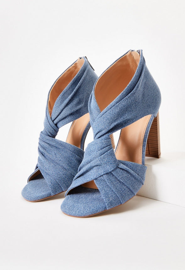 Ellie Heeled Sandal Medium Denim