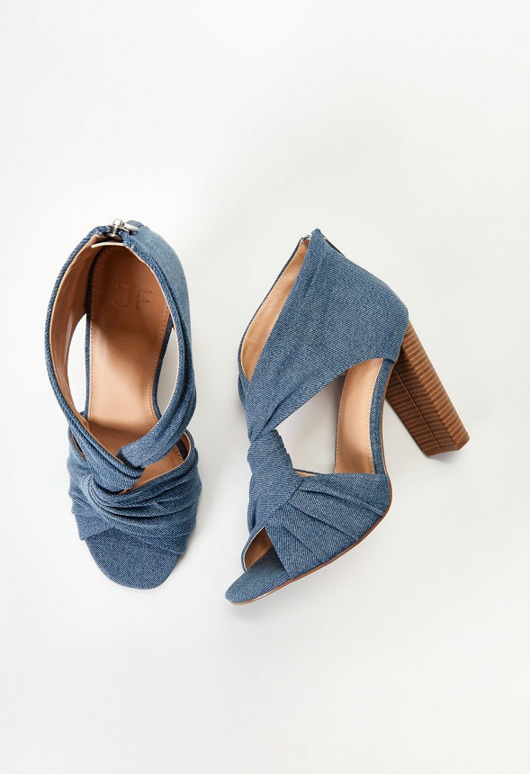 Ellie Heeled Sandal Medium Denim