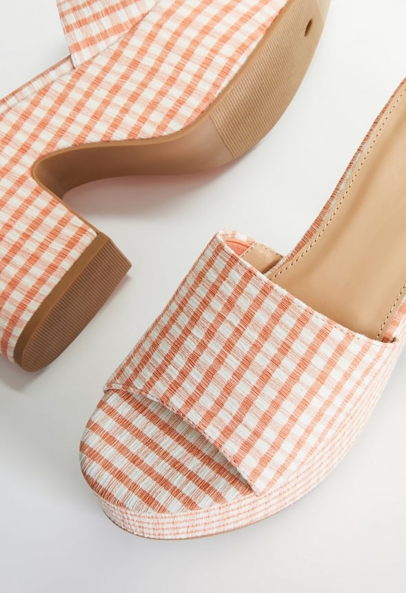 Esmie Block Heeled Platform Sandal Peach Bud