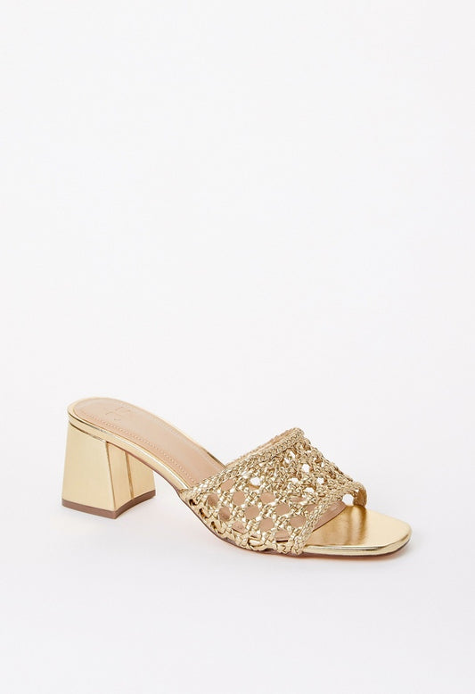 Harlowe Heeled Sandal Gold
