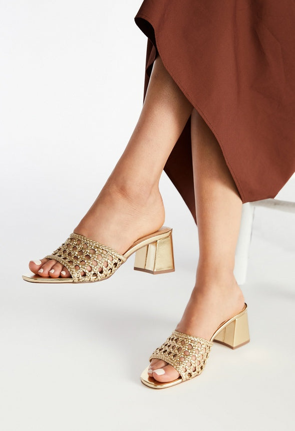 Harlowe Heeled Sandal Gold