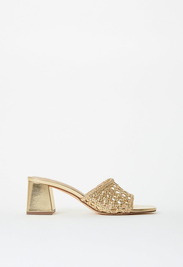 Harlowe Heeled Sandal Gold