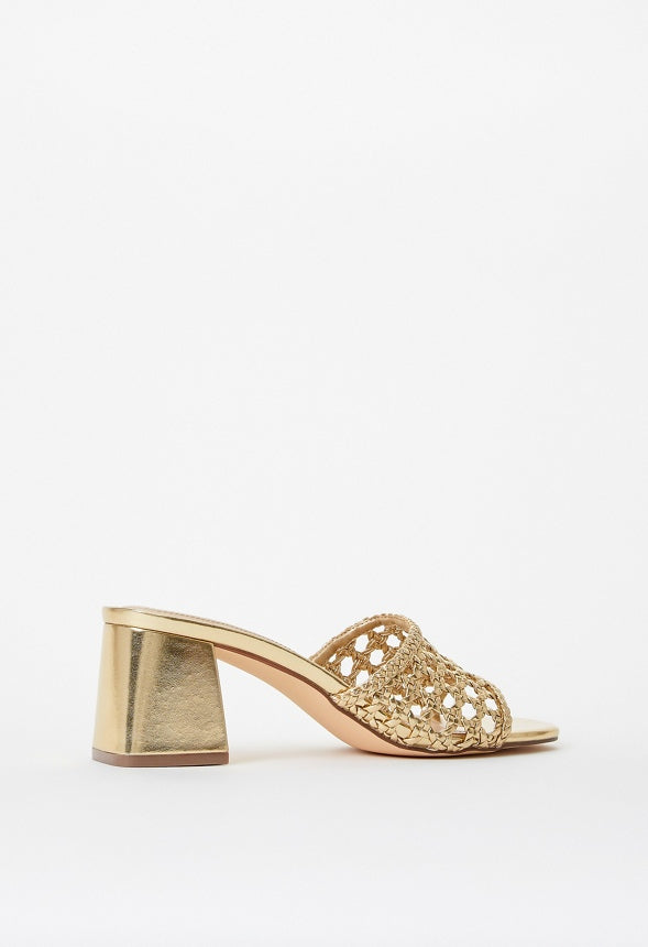 Harlowe Heeled Sandal Gold