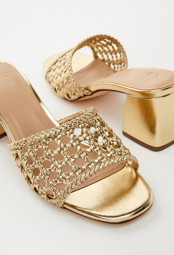 Harlowe Heeled Sandal Gold