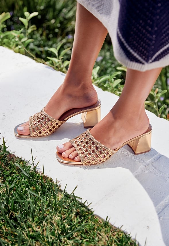 Harlowe Heeled Sandal Gold
