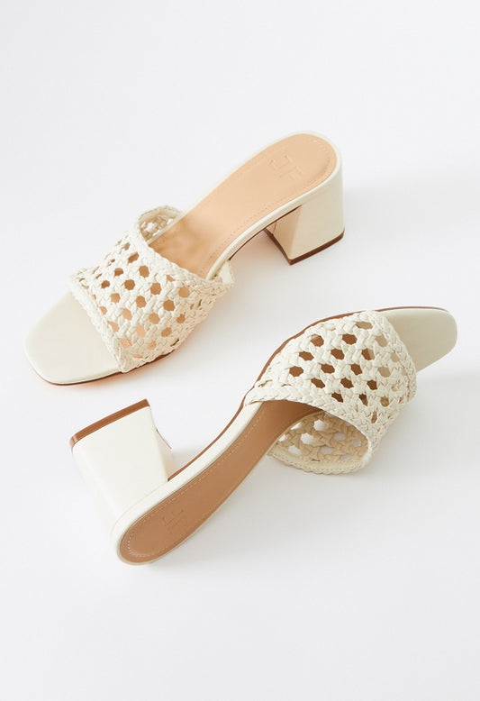 Harlowe Heeled Sandal Birch Woven