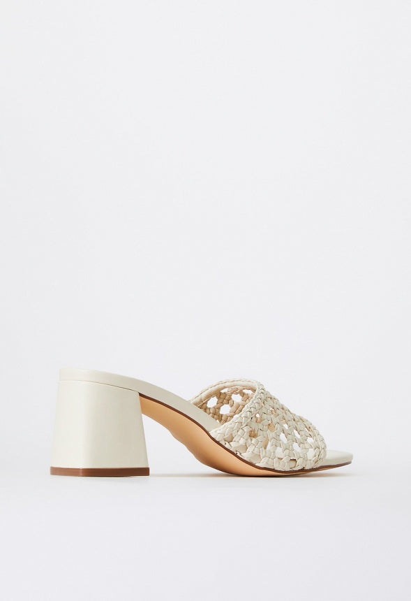 Harlowe Heeled Sandal Birch Woven
