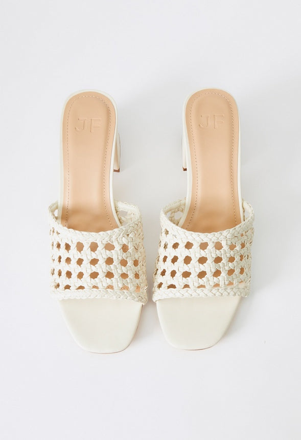 Harlowe Heeled Sandal Birch Woven