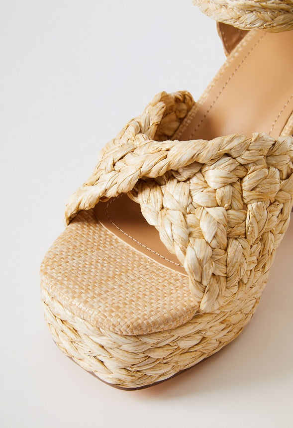 Rosalie Heeled Espadrille Sandal Natural