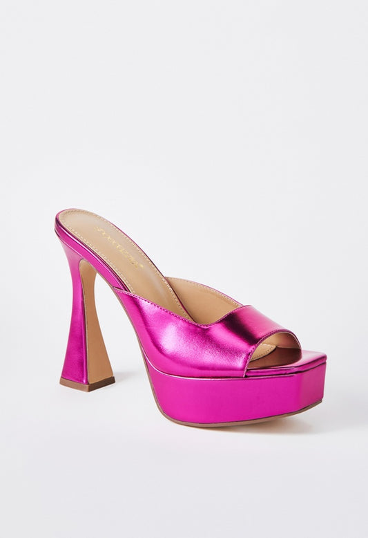 Cassia Heeled Sandal Raspberry Sorbet
