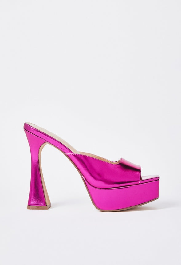 Cassia Heeled Sandal Raspberry Sorbet