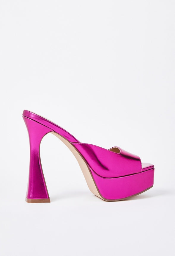 Cassia Heeled Sandal Raspberry Sorbet