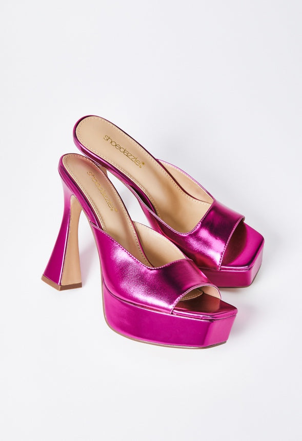 Cassia Heeled Sandal Raspberry Sorbet