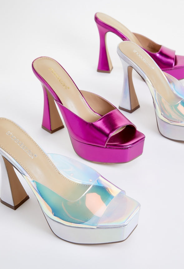 Cassia Heeled Sandal Raspberry Sorbet