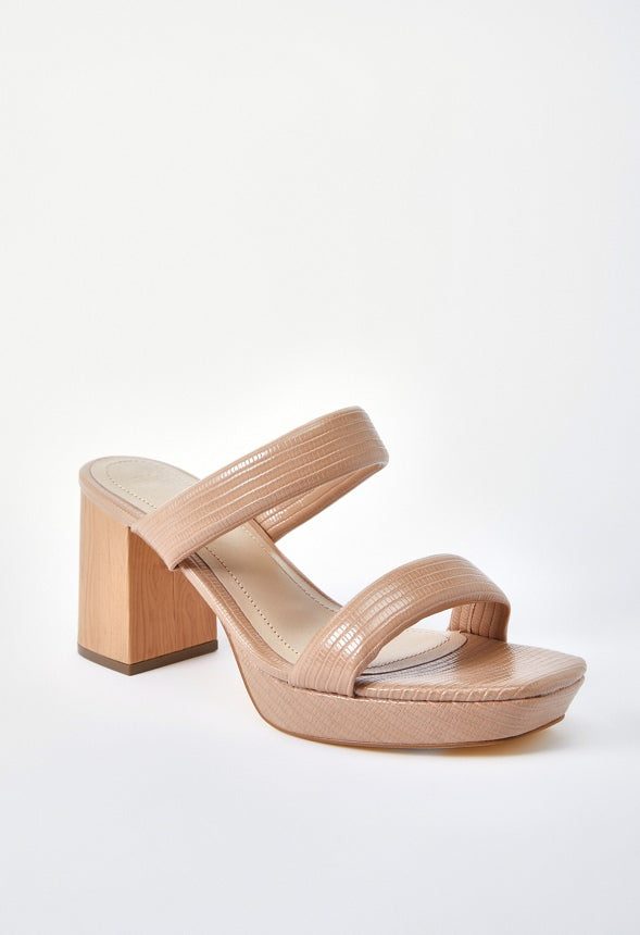 Indya Block Heeled Sandal New Nude