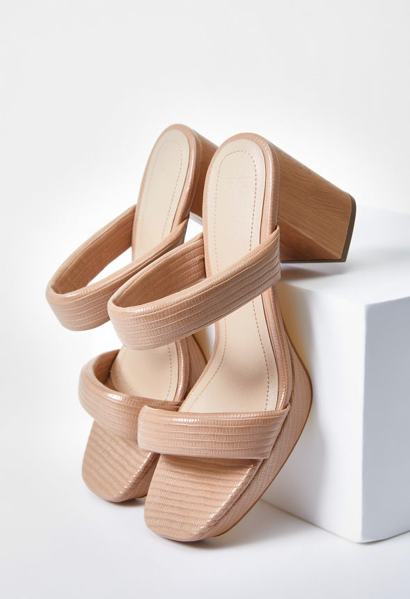 Indya Block Heeled Sandal New Nude