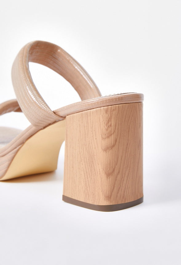 Indya Block Heeled Sandal New Nude