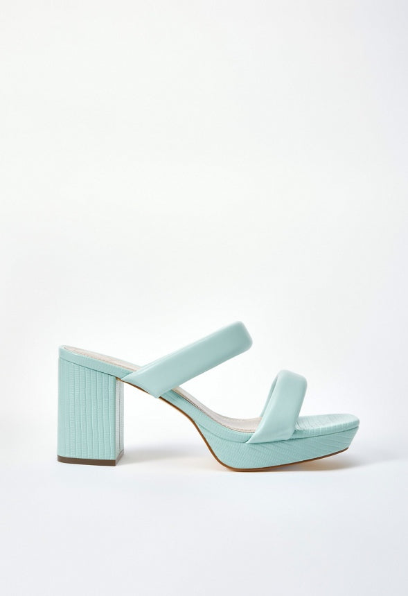 Indya Block Heeled Sandal Subtle Green
