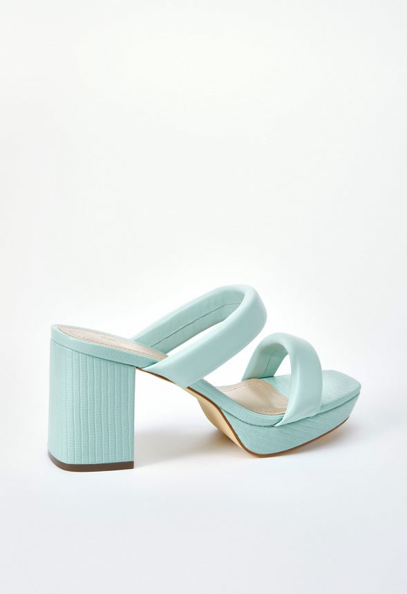 Indya Block Heeled Sandal Subtle Green