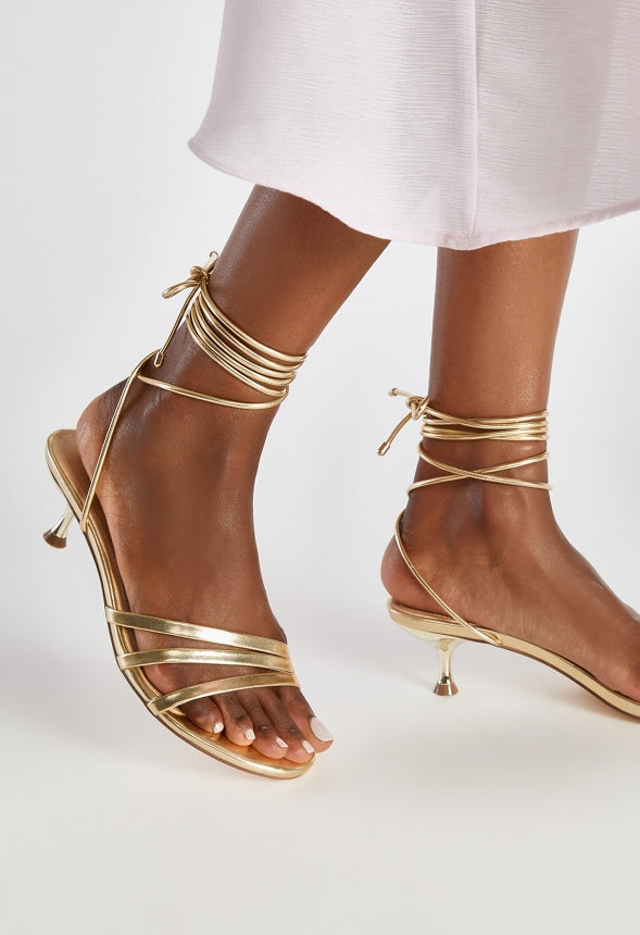 Jesamine Heeled Sandal Gold