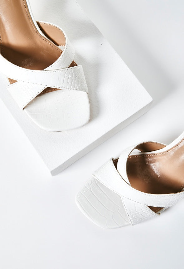 Lilia Heeled Sandal Bright White
