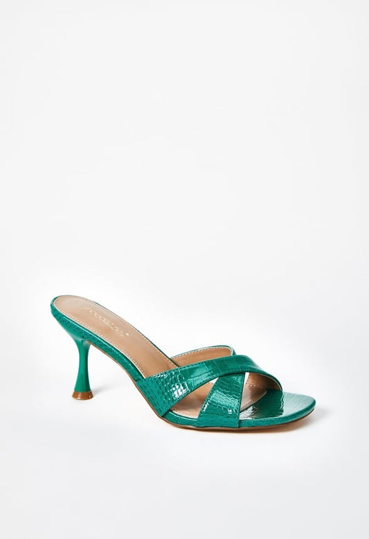 Lilia Heeled Sandal Tropical Green