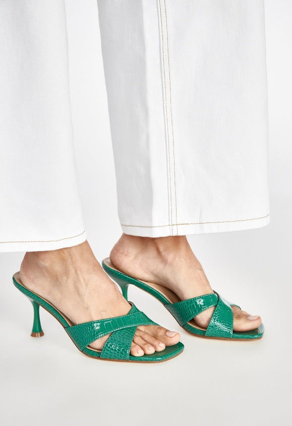 Lilia Heeled Sandal Tropical Green