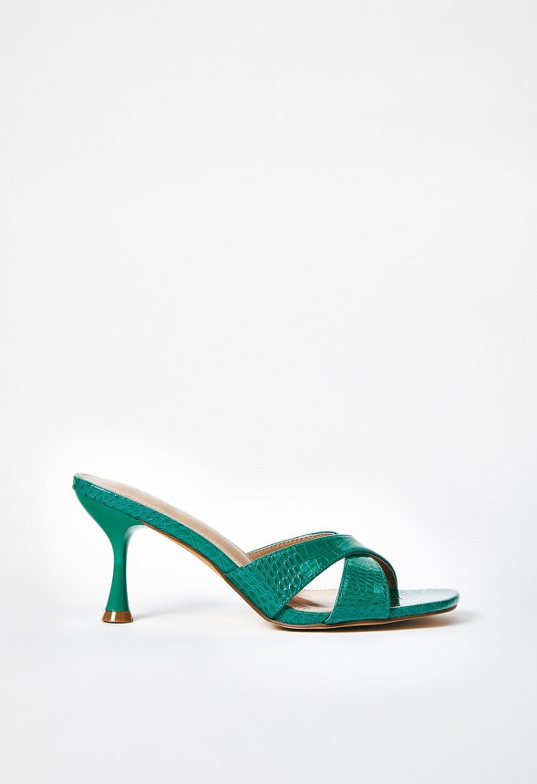 Lilia Heeled Sandal Tropical Green
