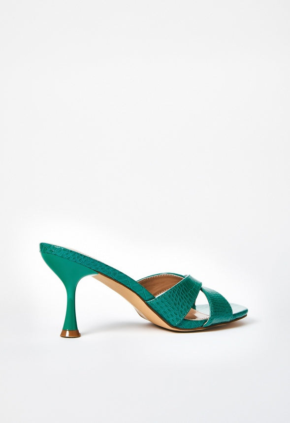 Lilia Heeled Sandal Tropical Green