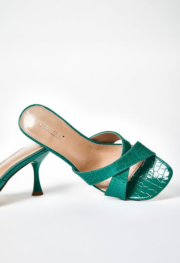 Lilia Heeled Sandal Tropical Green