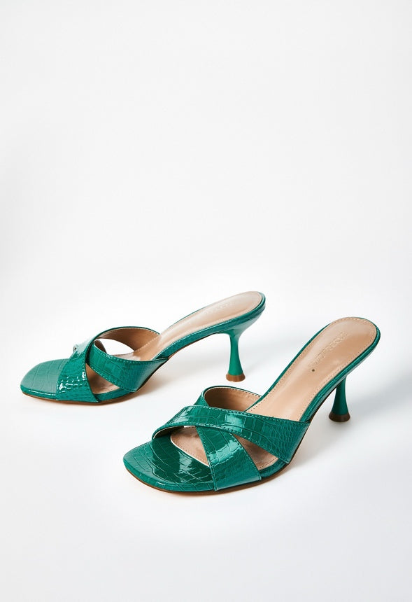 Lilia Heeled Sandal Tropical Green
