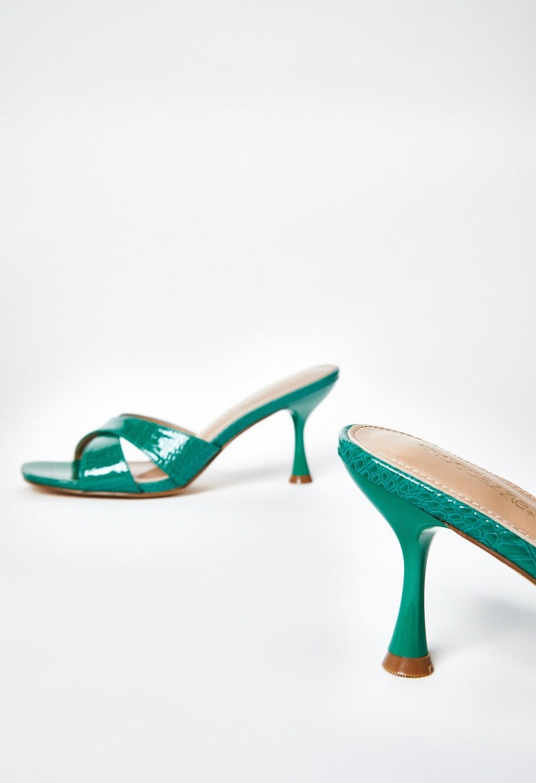 Lilia Heeled Sandal Tropical Green