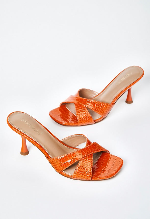 Lilia Heeled Sandal Mandarin Orange