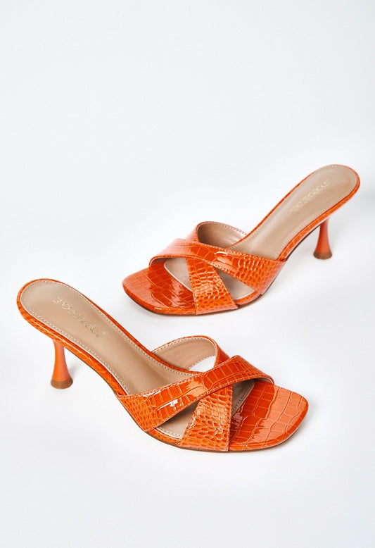 Lilia Heeled Sandal Mandarin Orange