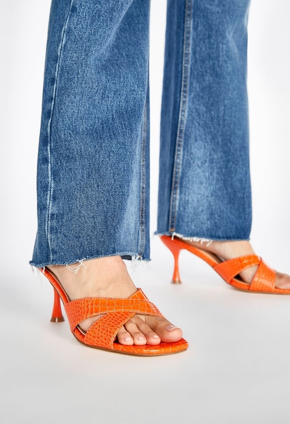 Lilia Heeled Sandal Mandarin Orange
