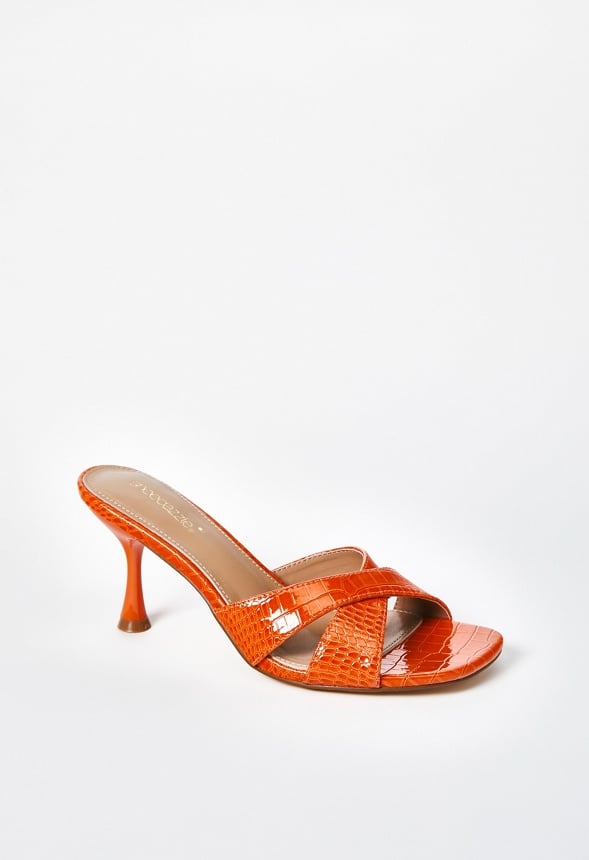 Lilia Heeled Sandal Mandarin Orange
