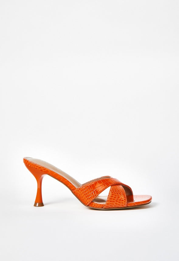 Lilia Heeled Sandal Mandarin Orange